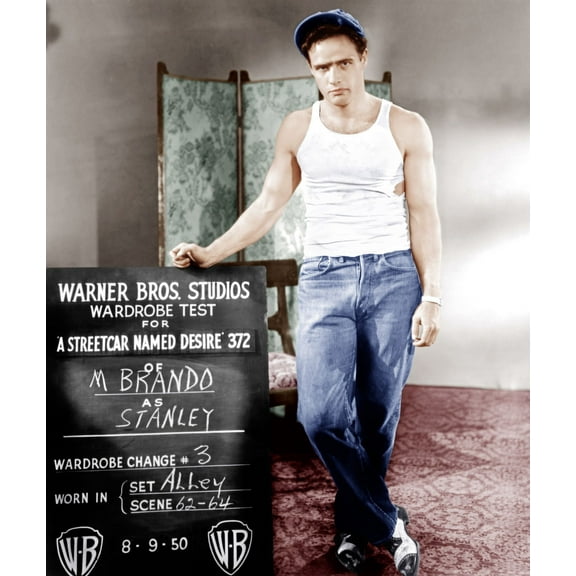 A Streetcar Named Desire Marlon Brando Poses For Wardrobe Test 1951 Photo Print (8 x 10)