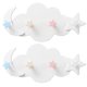 thumbnail image 1 of Cute Cloud Moon Star Wall Hooks Adhesive Hanging Racks Non Damaging White Hangers for Bedroom Decoration, 1 of 3