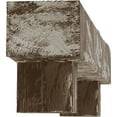 thumbnail image 4 of Ekena Millwork 4"H x 6"D x 60"W Hand Hewn Faux Wood Fireplace Mantel Kit w/ Alamo Corbels, Vintage Mahogany, 4 of 10