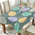 thumbnail image 4 of Easter Eggs Tablecloth Rectangle Colorful Table Cloth Large Square Table Cover for Dining Kitchen Party 60"x60" Decor Gift, 4 of 7