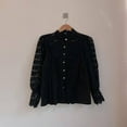 thumbnail image 5 of NANAHuang Womens Elegant Lace Turtleneck Tops Casual Victorian Blouse Renaissance Steampunk Shirts Puff Sleeve Button Down Tops, 5 of 7