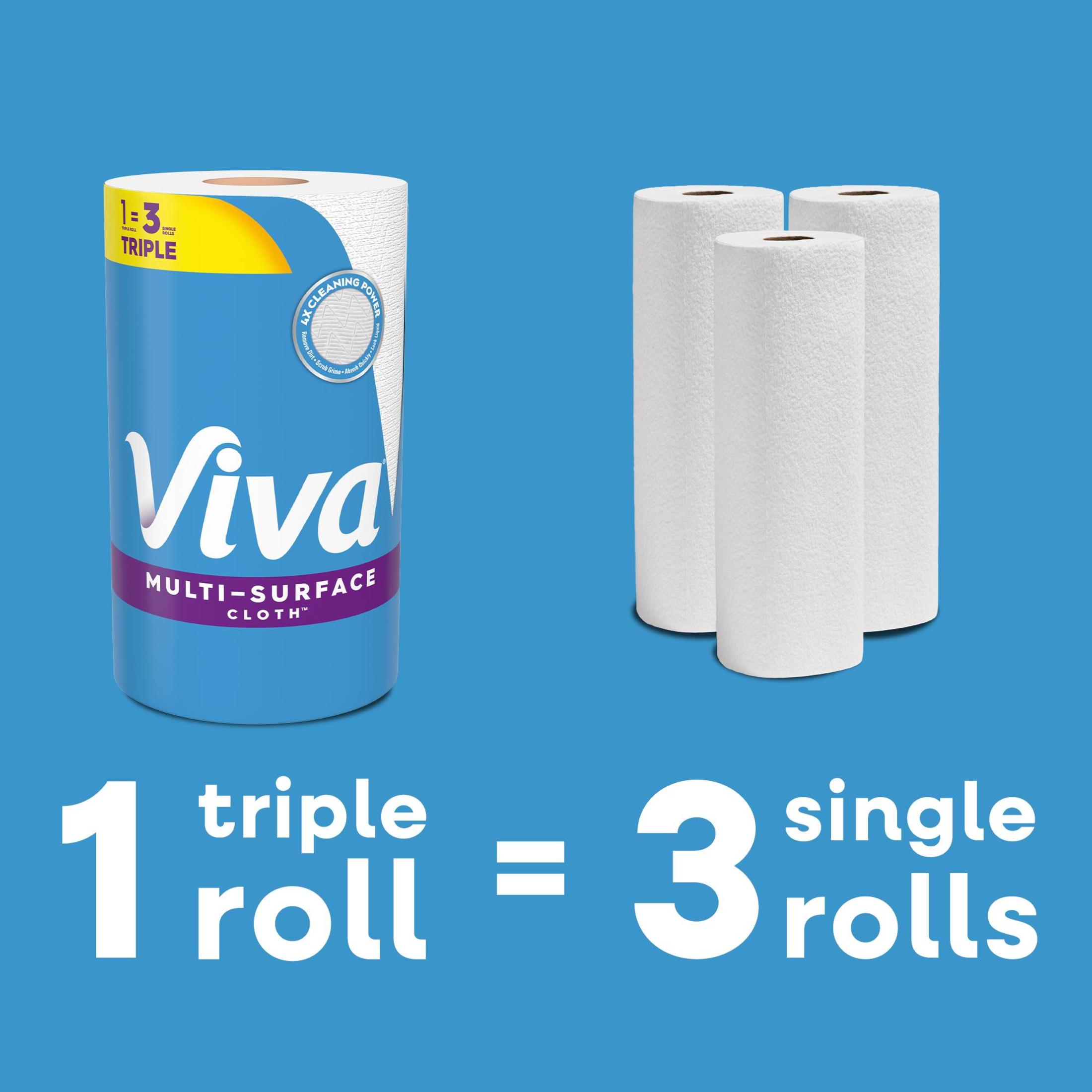 Viva Multi-Surface Cloth Paper Towels, 6 Triple Rolls, 990 Sheets photo 3