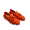 thumbnail image 3 of Willtoo Suede Loafers Flats for Women, Women’s Slip On Loafers, Leather Driving Comfortable Dress Ladies Loafers Casual Office Work Shoes Orange, 3 of 4