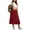 Wine, variant on asdoklhq A Line Skirts for Women Plaid Skirts Women Fashion Summer Casual Comfy Solid A-Line Long Skirts Elastic Waist Pocket Navy 2X