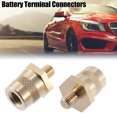 thumbnail image 2 of Unique Bargains 1 Pair M8 Auto Battery Terminal Connector Brass Tone Post Adapter Taper Stud Extender Screws Nuts, 2 of 6