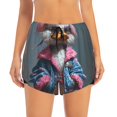 thumbnail image 2 of Balery Lady Duck Pantalones cortos deportivos para mujer con forro y dos bolsillos, elásticos, para entrenamiento, gimnasio, yoga-Small, 2 of 7