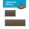 thumbnail image 7 of 2-Piece Pretigo Anti Fatigue Kitchen Rug Set 17.5"x59" & 17.5"x30"Cushioned Floor Mat Non Slip & Waterproof - Brown, 7 of 7