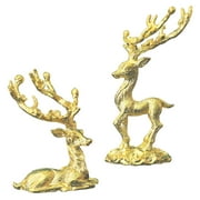 Miniature Animal Figurine Figurines Sika Deer Ornament Office Decor Zen Lovers Elk Delicate Alloy