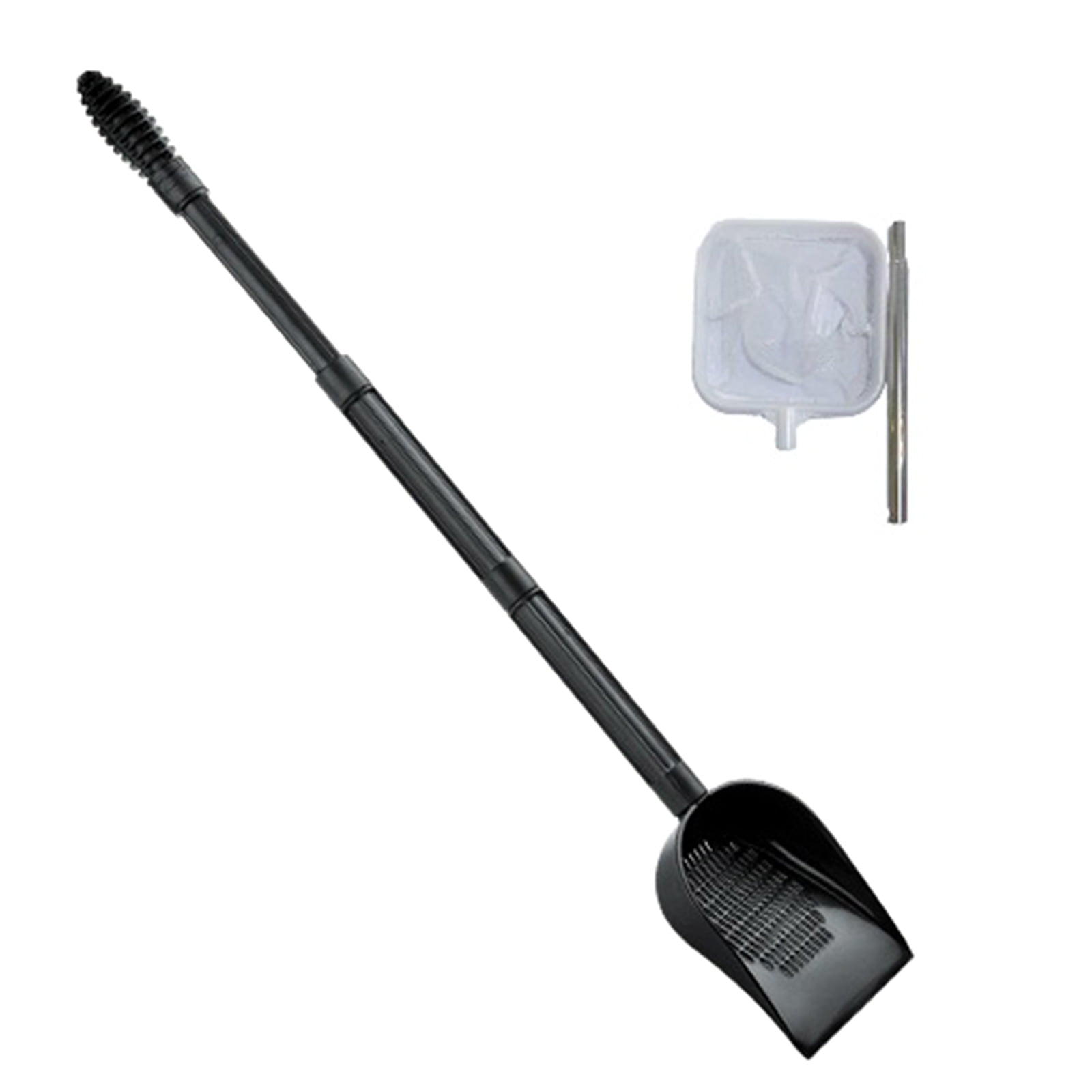 COOLHOOD Aquariums Gravels Sand Shovel with Fishing Net Fishtanks Cleaner Tool with Ergonomic Handle Aquariums Sifter Cleaner