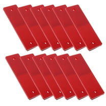 WORGEOUS 12pcs Trailer Reflectors Self Adhesive Reflectors Rectangular Vehicle Reflectors