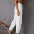 thumbnail image 6 of Rhuody Women Pants Wide Leg Relax Fit High Waist Solid Color Trousers Elegant Clothing Xl White, 6 of 8