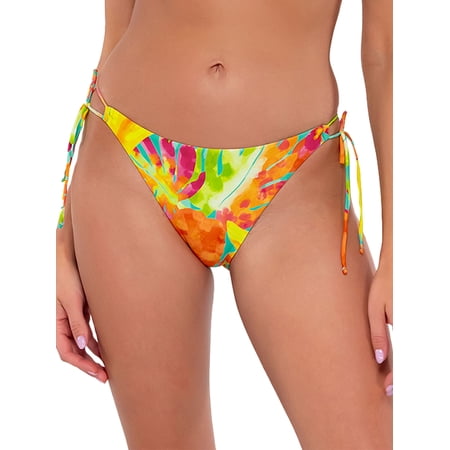 Printed Everlee Side Tie Bikini Bottom Swimsuit