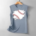 thumbnail image 4 of Baseball O-Neck Tank Women Print Baseball Tanks Cute Workout Graphic Casual Summer Sleeveless Vest Top Yoga Gym Shirt, 4 of 4