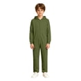 thumbnail image 3 of Boys’ Hooded One Piece Jumpsuit, Long Sleeve Solid Color Zip Up Onesie, Casual Halloween Costume for Kids, 3 of 8