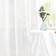 thumbnail image 3 of DriftAway Extra Long White Sheer Curtains 2 Panels 2 Story House Tall Curtains for High Ceiling Long Window High Living Room Drapes Sheer Light Filtering Window Coverings Back Tab 132"L x 50"W, 3 of 7