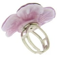 thumbnail image 4 of GlassOfVenice Murano Glass Purple Flower Adjustable Ring, 4 of 5