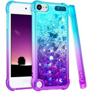 iPod Touch 5/6 Case, iPod Touch Case 5th/6th Generation for Girls, Ruky [Gradient Quicksand Series] Glitter Flowing