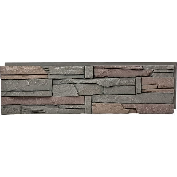 GenStone Faux Stacked Stone Panel 41" x 11.25" in Keystone Color for Do It Yourself Friendly Home Improvement Projects
