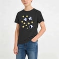 thumbnail image 2 of DJDLJWCJ Boys Crewneck T-shirt Soccer Graphic Printed Short Sleeve Shirts Soft Breathable Summer Lightweight Athletic Sports Shirts Black Size 2-3 Years, 2 of 8