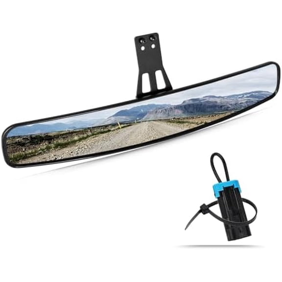 Panoramic Convex Ranger Rear View Mirrors Compatible with 2017-2025 Polaris Ranger 500 570 900 XP 1000 XP/Crew Mirrors Factory Present Drop Down Mounting Tab