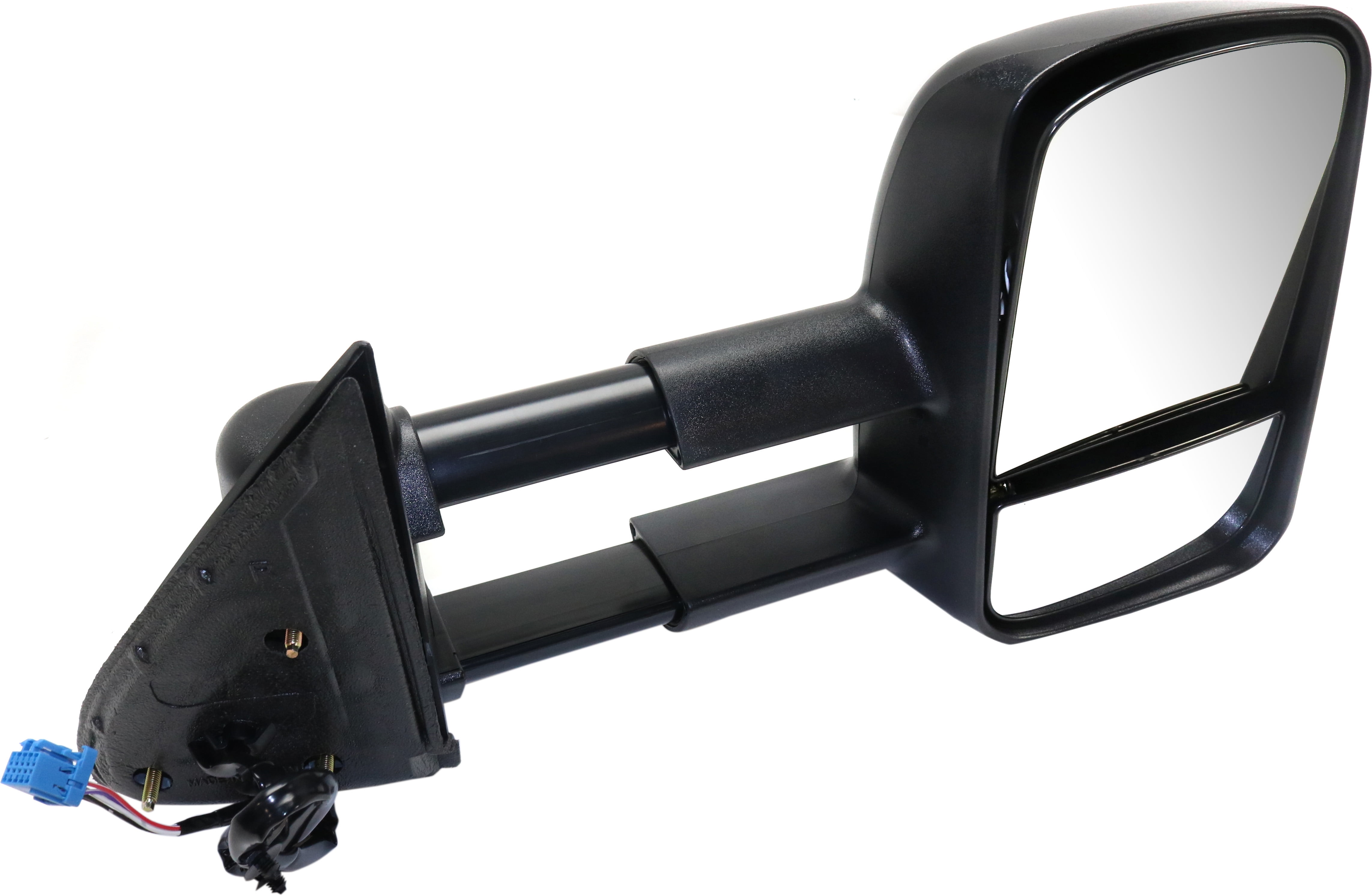 Towing Mirror Compatible With 2003-2006 Chevrolet Tahoe GMC Sierra 1500 Right Passenger Side Heated w/ Blind Spot Corner Glass Textured Black Kool-Vue