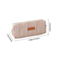 thumbnail image 3 of Composite Fabric Pencil Case, Style A, 7.68 x 3.54 in, With Single Zip Compartment And Woven Or Plaid Exterior, 3 of 6