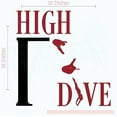 thumbnail image 2 of High Dive Vinyl Lettering Art Wall Decals Stickers Swimming Girls Room Décor Red-Black, 2 of 6