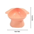 thumbnail image 3 of Qonioi Slant Pet Bowl for Dogs Cats, Non-Spill Food Water Bowl with Neck Protection, Tilting Feeder Dish in Pink Yellow Green, 3 of 7