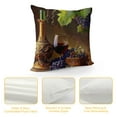 thumbnail image 4 of HENGT Wine and Pattern Pillow Cover Printed Pillowcase Square Decorative Cushion Cover Soft for Car Sofa Bed Couch Room, 4 of 5