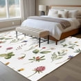 thumbnail image 4 of Botanical Flower Area Rugs 6'x9', Washable Small Throw Rugs for Kitchen Dining room, Spring Watercolor Floral Leaf Plant Indoor Outdoor Rug Non-Slip Low Pile Carpet Runner Reversible Floor Mats, 4 of 8