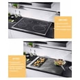 thumbnail image 2 of Large Induction Cooktop Protector Mat Black Grey Ombre Stove Top Covers for Electric Stove, Coastal Beach Modern Abstract Art Decorative Stove Burner Cover Mats, Glass Top Stove Cover, 2 of 7