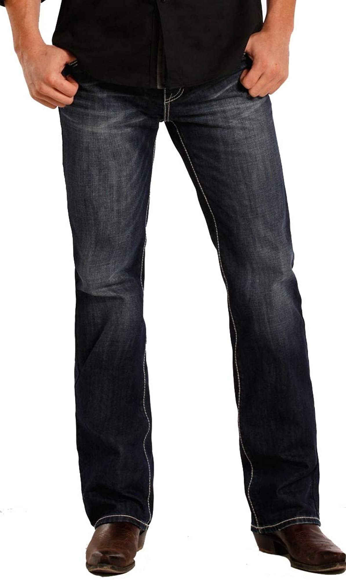 Rock Roll Denim Mens Regular Fit Pistol 