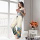 thumbnail image 5 of Balery Floral Mountain Landscape Pantalones de pijama para mujer, pijamas ultraligeros, pantalones de estar por casa-X-Large, 5 of 6