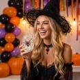 thumbnail image 3 of SHJHENG Halloween Araneid Floral Themed Wine Glass With Gold Rim Decorative Drinking Glass Elegant Glass Cup Ideal Gift For Festival 420ml, 3 of 6