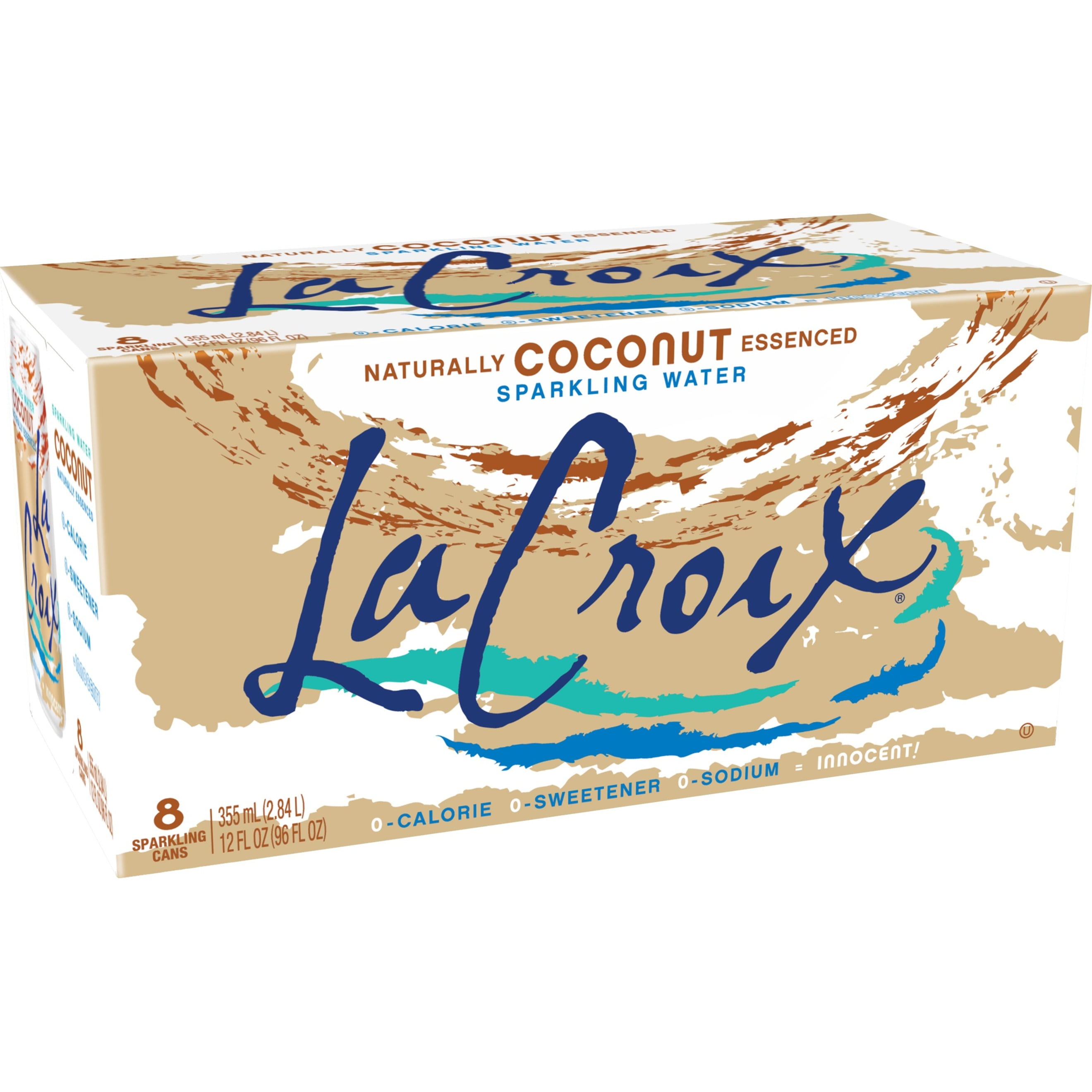 (3 pack) LaCroix Coconut Sparkling Water, 12 Fl. Oz., 8 Count