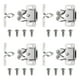 thumbnail image 1 of Uxcell 4-Pack Doble Pestillo de Rodillo para Gabinete, Hardware de Cierre de Gabinete Incorporado para Armario [Zinc Blanco], 1 of 6