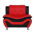 thumbnail image 2 of Kingway Furniture Puma Faux Leather Club Chair - Black/Red, 2 of 6