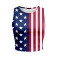 thumbnail image 4 of Patriotic Tanks Camis for Women's Independence Day 4th of July Graphic Sleeveless Crop Top For – Youthful Tank Top With Modern For Everyday Wear Blue M, 4 of 5