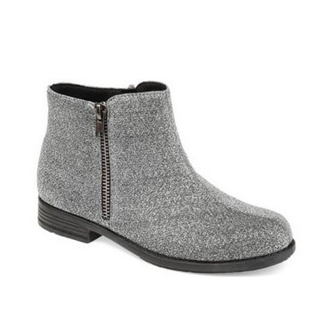 Silver Birthstone Bootie - Brinley Co. Girls' Glitter Ankle Bootie
