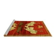 thumbnail image 2 of Ahgly Company Machine Washable Indoor Rectangle Animal Yellow Traditional Area Rugs, 8' x 12', 2 of 4