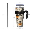 thumbnail image 4 of 40oz Tumbler,Black Cat Pumpkin Halloween Pattern Insulated Tumblers with Removable Handle,Stainless Steel Double Vacuum Coffee Tumbler Cup with Straw for Home,Office,Travel,Party, 4 of 5