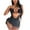Black, variant on Womens One Piece Swimsuit With Strapped String Cut Out Monokini Outfit Cheeky Bathing Suit Gift For Girlfriend Red M