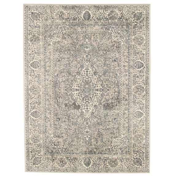 eCarpetGallery Modern Living Room Area Rug, 5'3" x 7'3", Blue, Nora