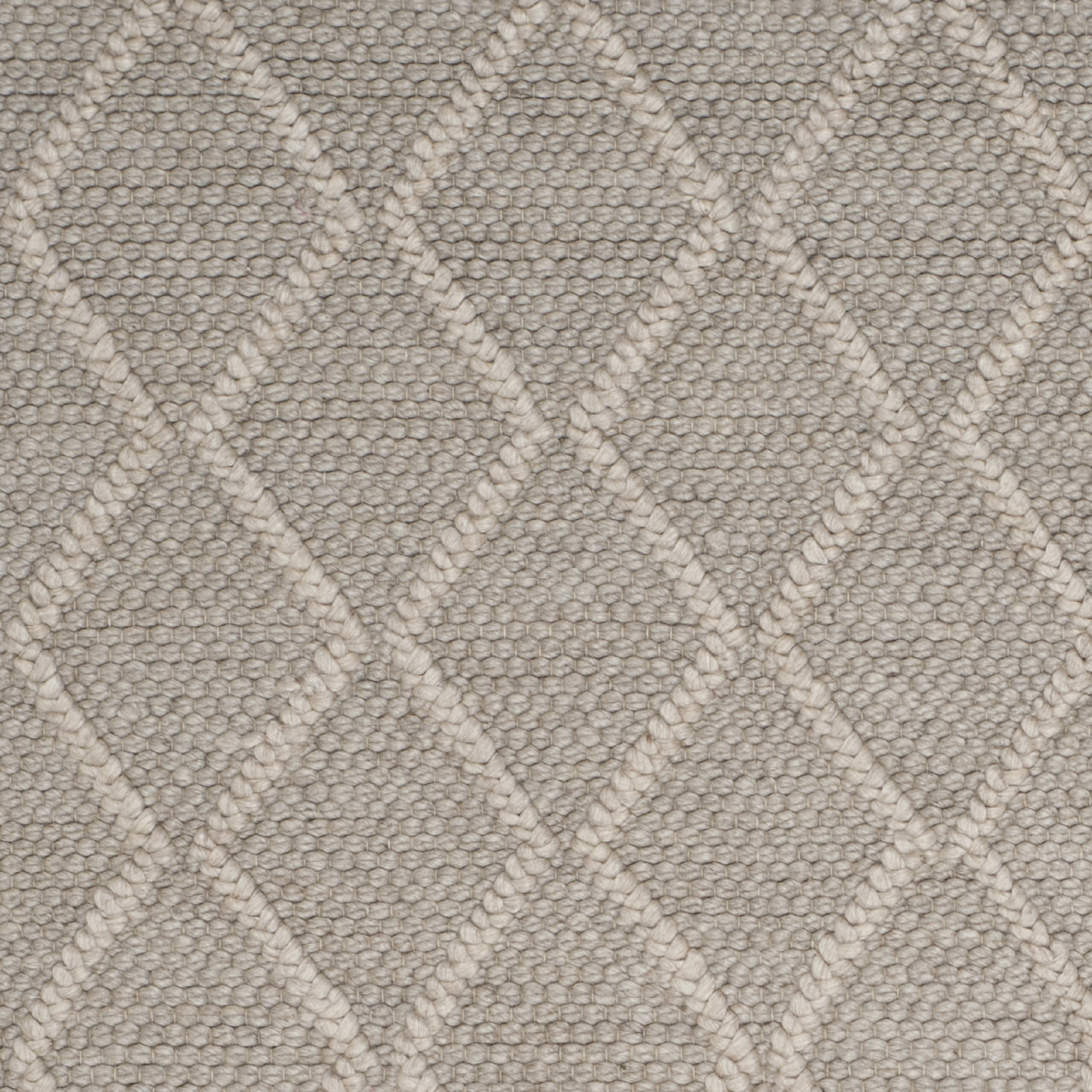SAFAVIEH Natura Tracery Geometric Diamonds Wool Area Rug, Grey, 5' x 8'