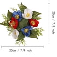 thumbnail image 3 of LiUMX Independence Day Candle Holder Wreath, 20cm Artificial Daisy Ring with Red White Blue Flowers, Plastic Centerpiece for Holiday Table & Party Decor, 3 of 5