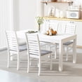 thumbnail image 3 of Giantex 2-Piece Wooden Dining Chair Set, Mid-Century Modern Chairs w/ Padded Seat High Curved Back, White, 3 of 9