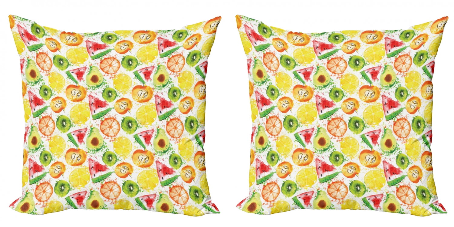 US_ Lovely Fruits Lemon Watermelon Throw Pillow Case Cushion Cover Home Car Deco 