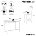 thumbnail image 3 of Kitchen Table Set, Dining Table and Chairs for 2, 3 Piece Dining Room Table Set with 2 Upholstered Chairs, Bar Dining Table Set for Small Spaces, Apartment, Breakfast, Pub, Rustic Black, 3 of 12
