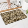 thumbnail image 4 of Brown and Black Leopard Print Bathroom Rugs Mat,Non Slip Microfiber Bathroom Rug,Rubber Backing,Soft Bathroom Mats for Bathroom Floor,Tub and Shower,17x27in(43x68cm), 4 of 5