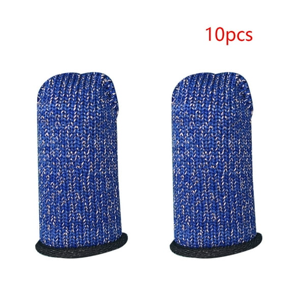 homeholiday 10pcs Mobile Game Controller Fingertip Gloves Anti-slip Breathable Phone Game Fingertip Cover, Blue Black